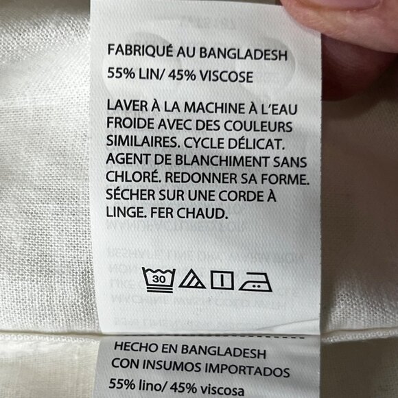 Cafe Luna Men's 2XL Dress Shirt Short Sleeve Button Up XO Design Linen/Viscose - Picture 13 of 16